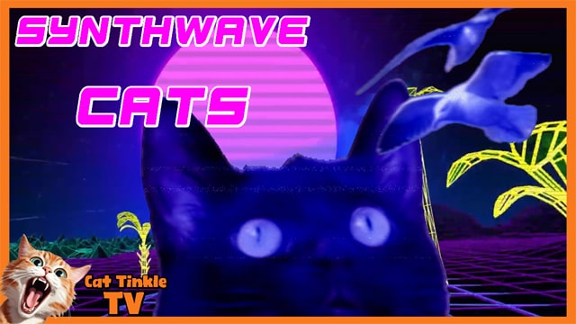 Synthwave Cats Music Video- Feline Dreams ’80s Retro’